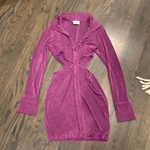 Purple long sleeve dress from Runaway.Size M